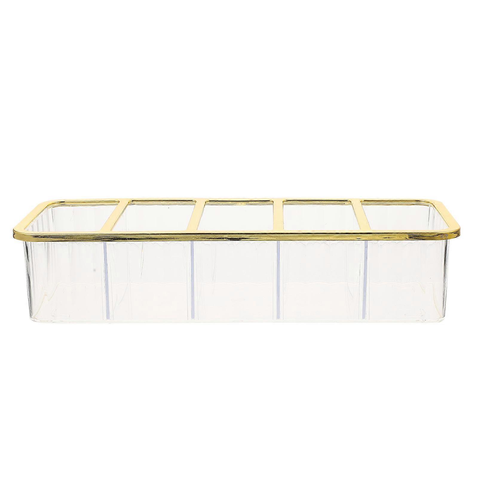 Remote Control Holder 5-Compartment Storage Box for Desk Organizer