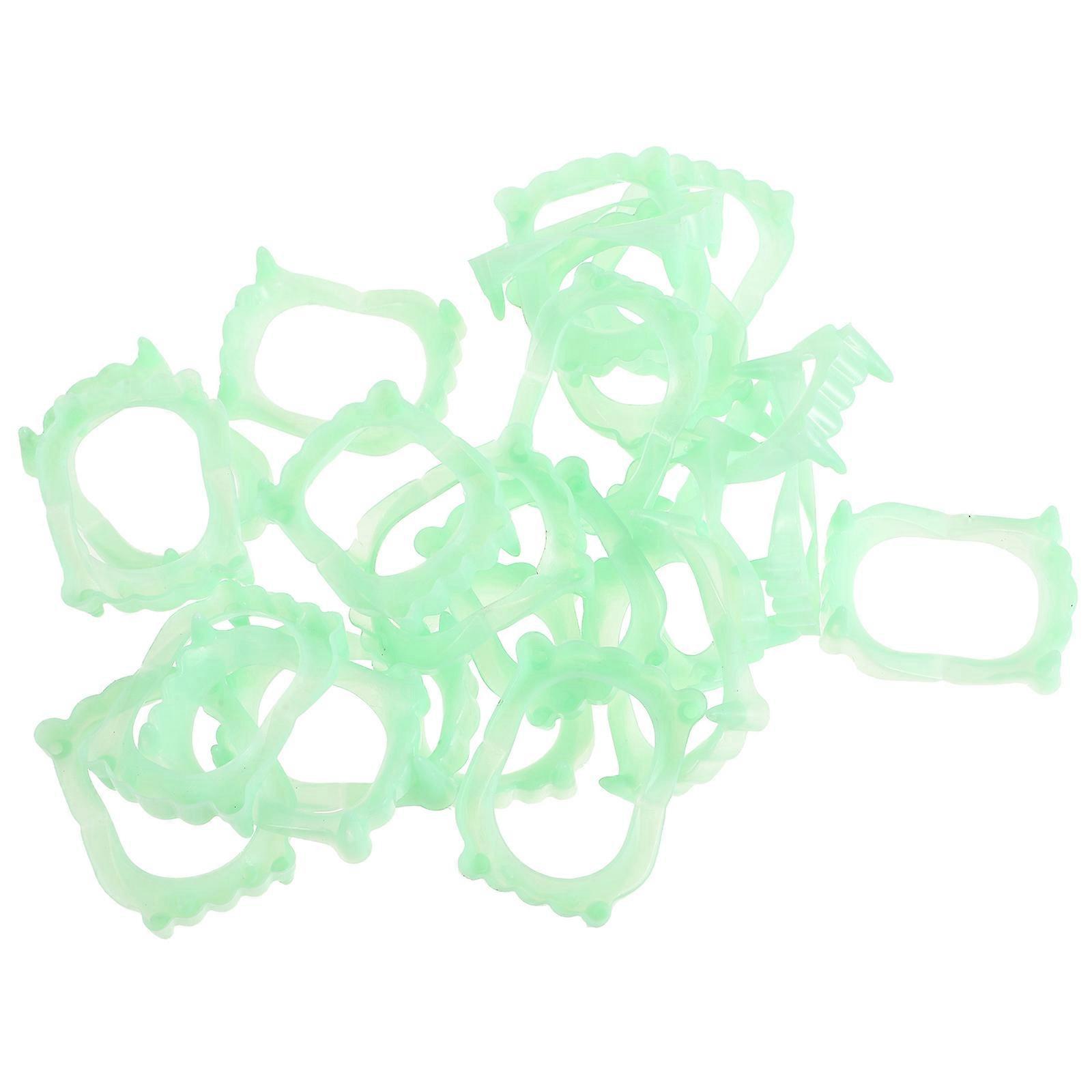 Luminous Fake Teeth Glowing Teeth for Halloween 150Pcs