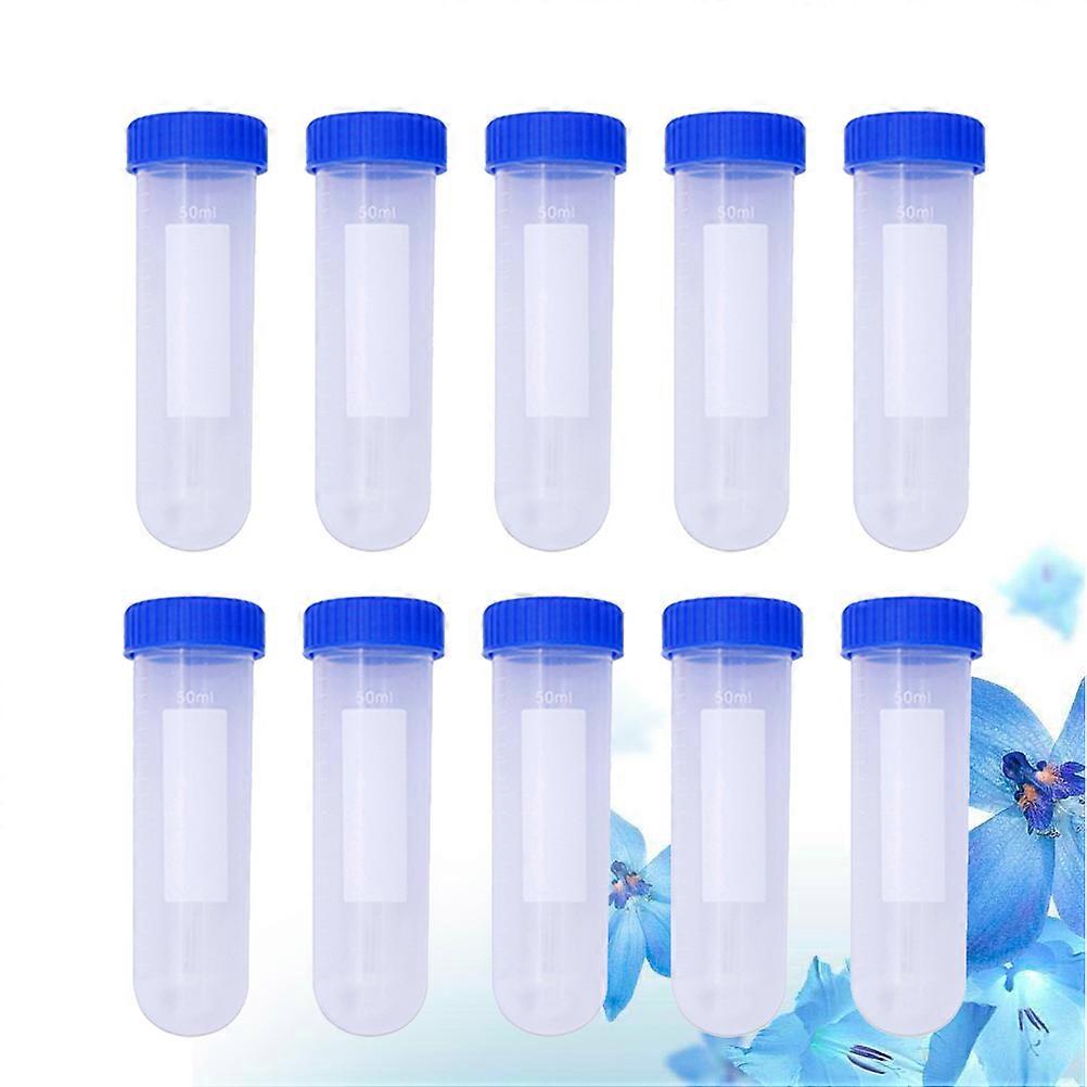 30Pcs Needle Storage Bottles Transparent Plastic with Blue Lid