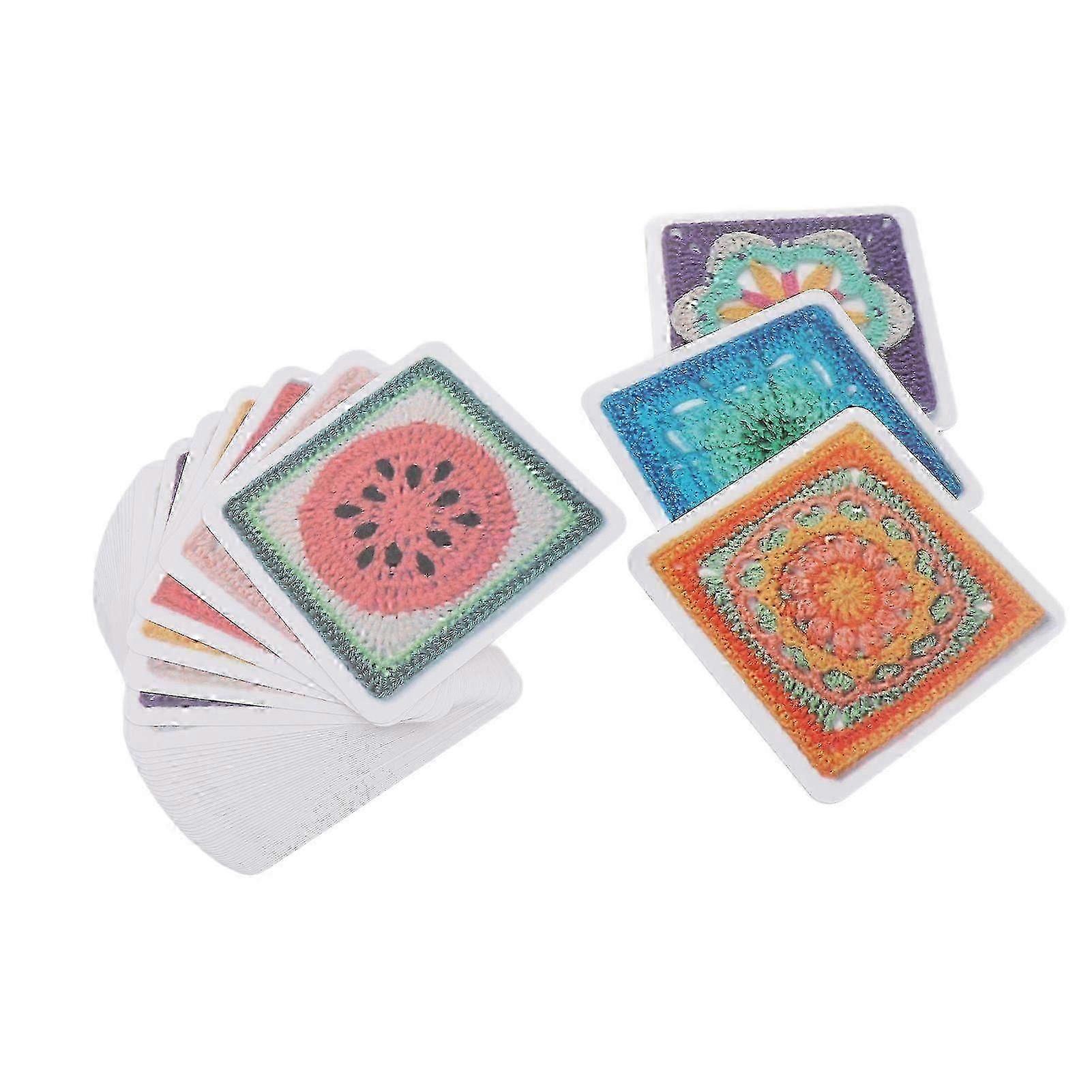 Versatile Granny Square Card Deck for Crochet - Beginner-Friendly Techniques & Portable Card Gift for Creative Projects_c*