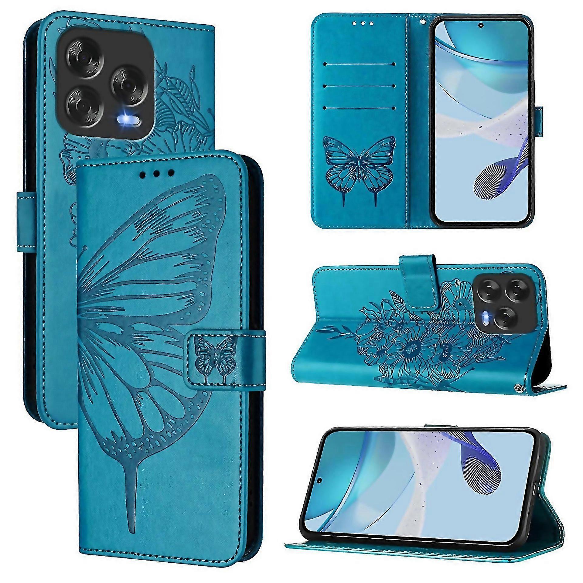 For Embossed Butterfly Leather Phone Suitable For Everyday Use