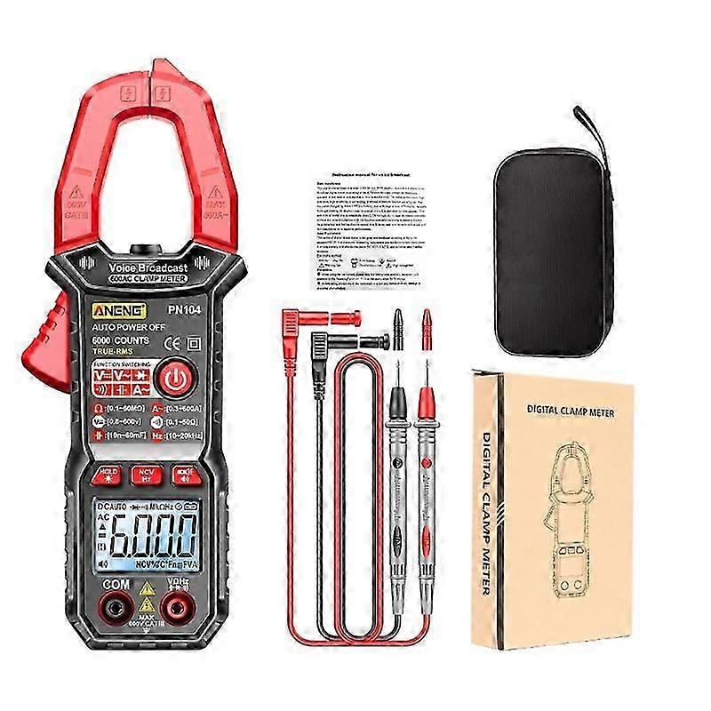 Capacitance Hz Duty-Cycle Tester 6000 Count Voice Broadcast Digital Clamp Meter