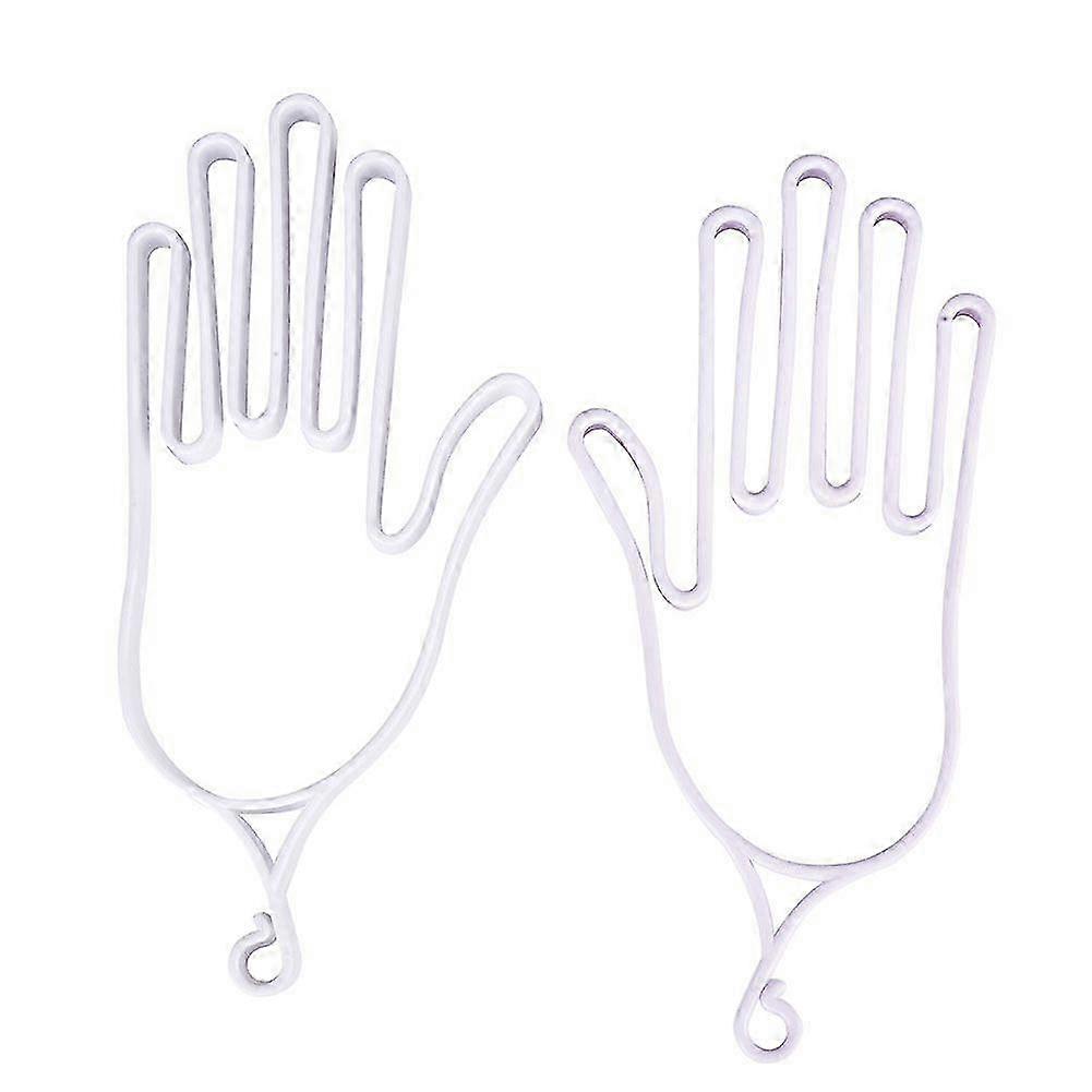 2Pcs Multipurpose Plastic Golf Gloves Keeper Support Stretcher Accessory(White   Light Pink)
