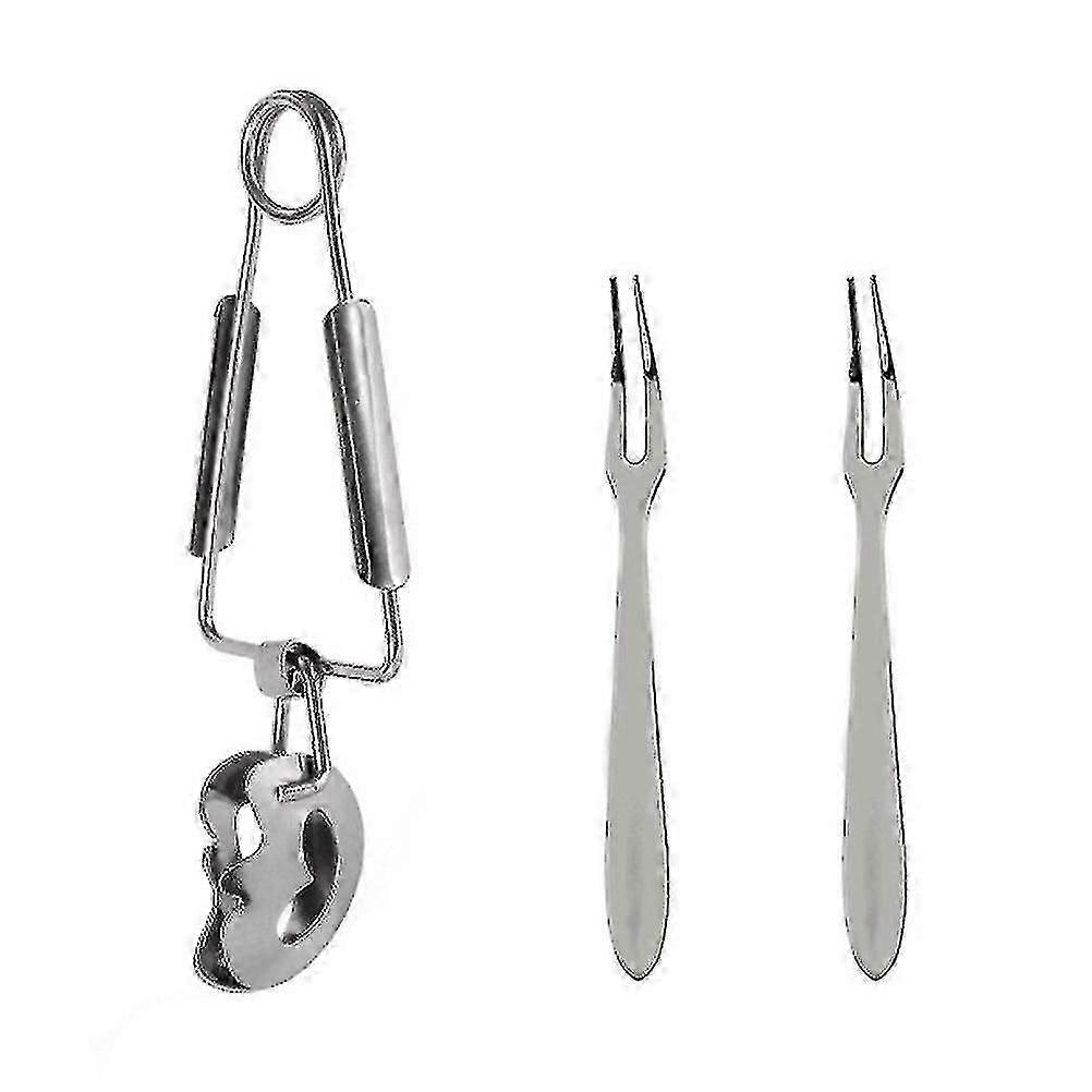 1 Set Snail Tong Forks Set Premium Snail Tong Durable Sturdy Snail Fork