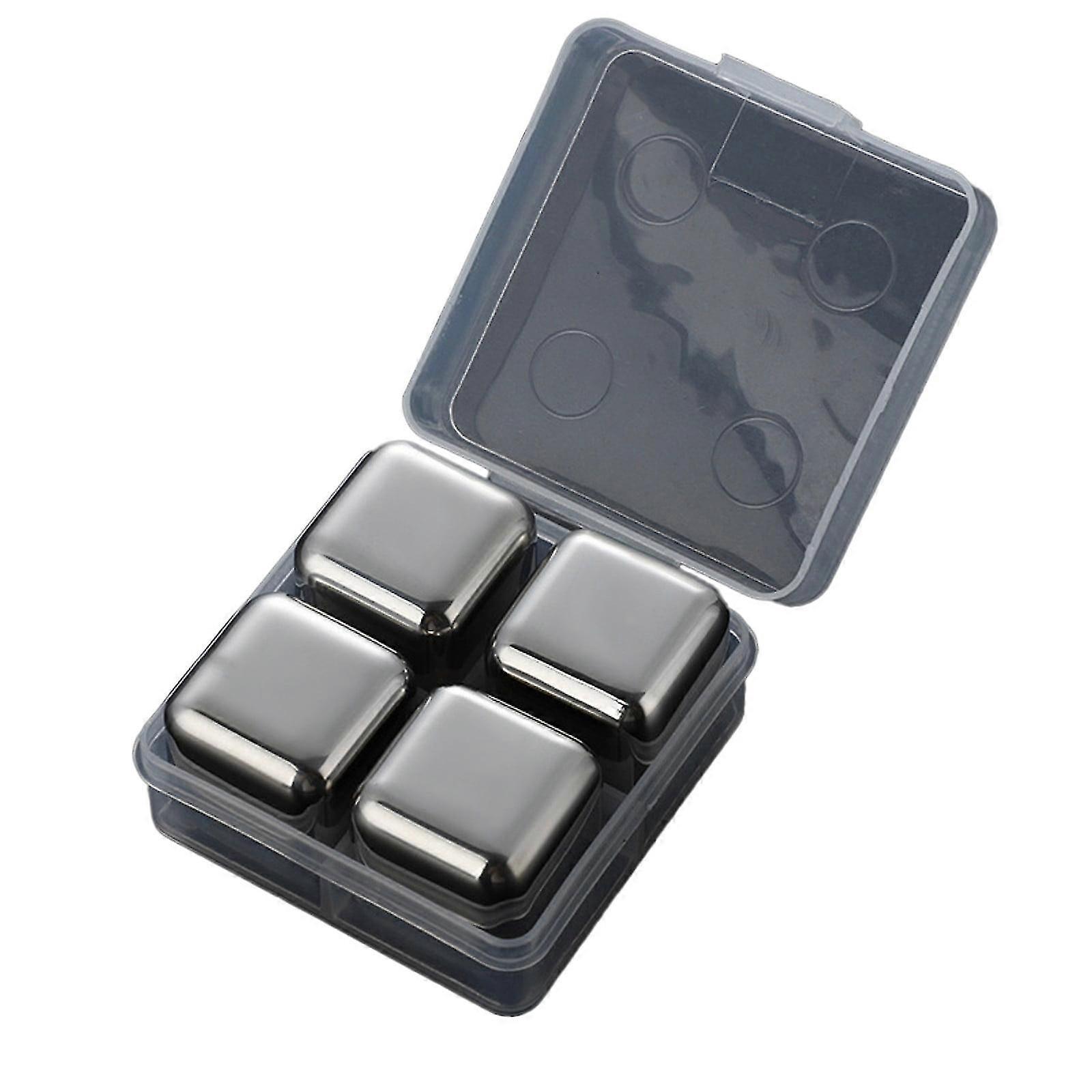 Laxiabr Ice Cubes Whiskey Stones Reusable Stainless Steel for Your Favorite Beverage Compatible with Wine and More