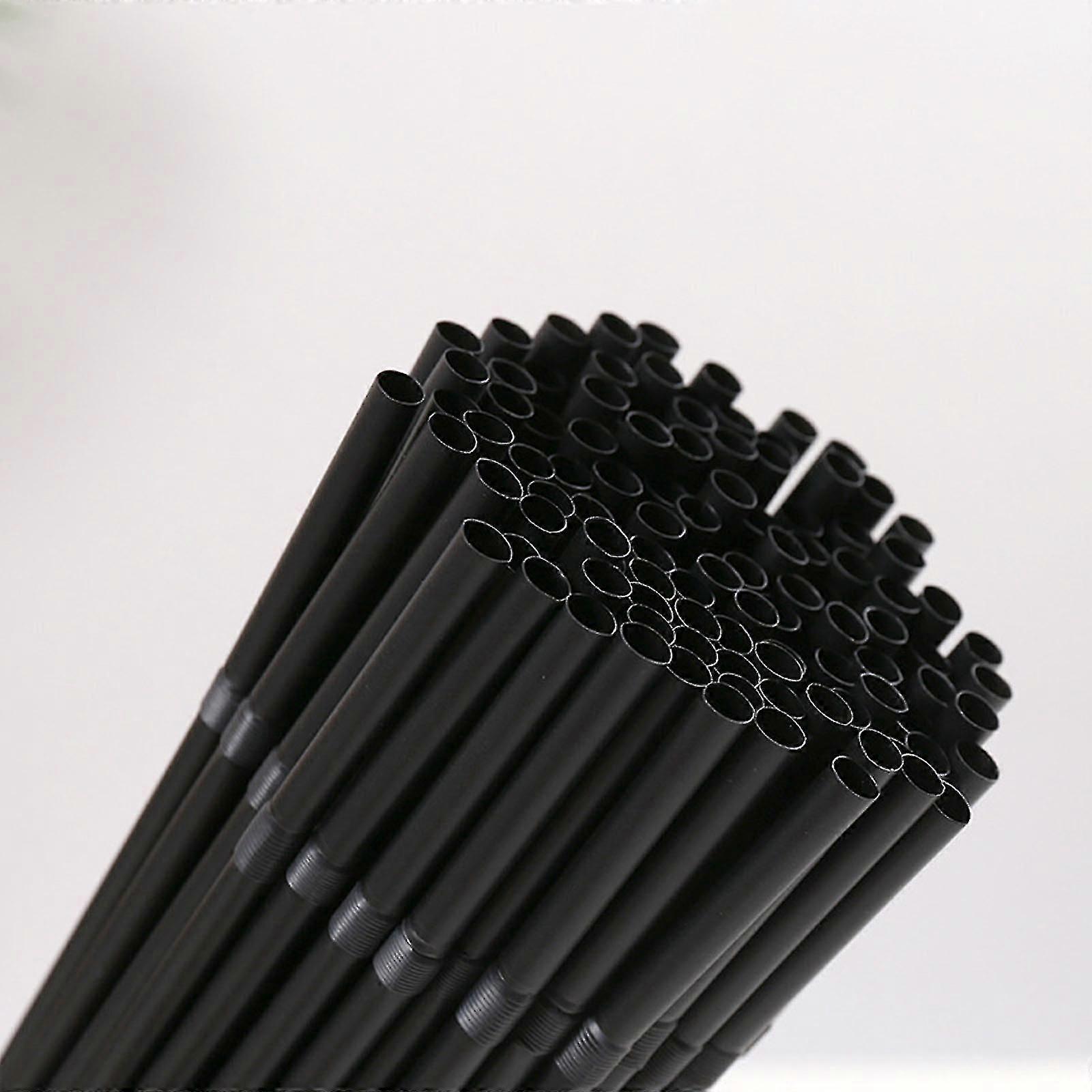 Black Disposable Plastic Straws Bent Diy Straws Creative Milk Tea Drinking