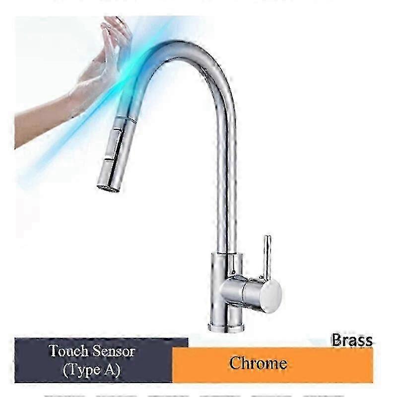 Robinet de cuisine en laiton à poignée unique extractible, mitigeur pivotant à 360° miao4