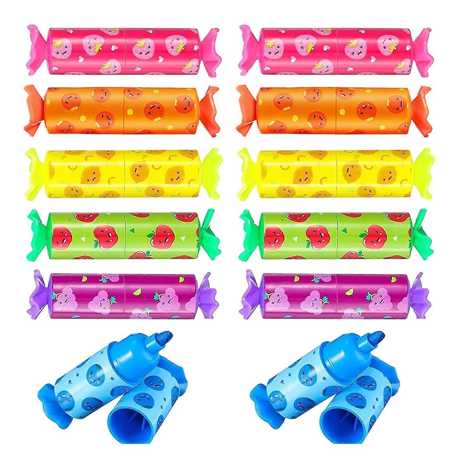 12Pcs Candy Shape Highlighter 12 Color Highlighter Pen Pocket Size Marker for Scrapbooking Journal Planner Card Making Multicolor