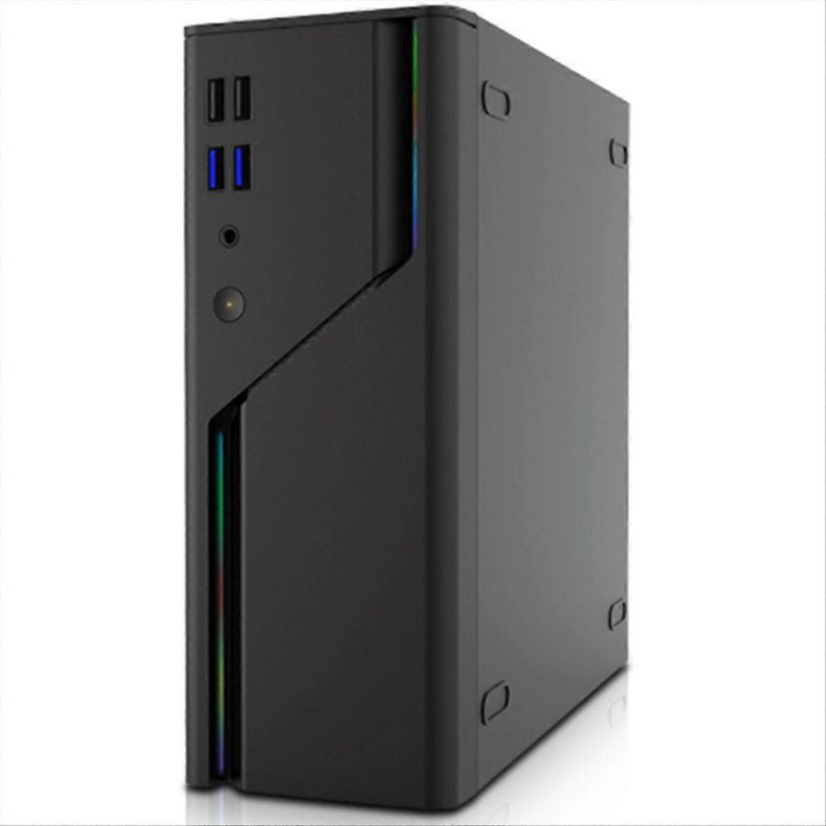 A09R Mini Computer Desktop Empty Chassis 5V ARGB Panel 4USB Support Small 1U Power Supply Itx Main