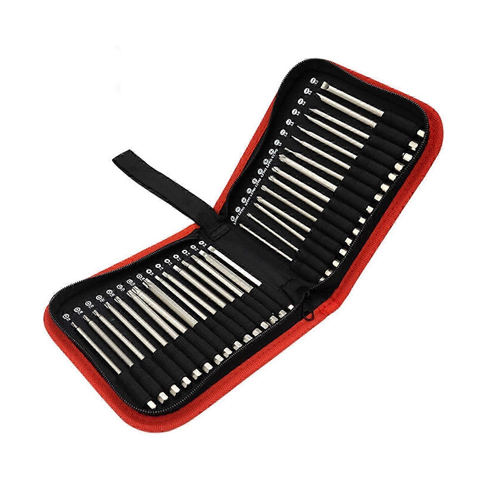 30 Pieces Impact Resistance Screwdriver Bit Set Tool Steel 4 Types Screwdriver Bits Set Slotted/for Cross/Square/ Torx Cs