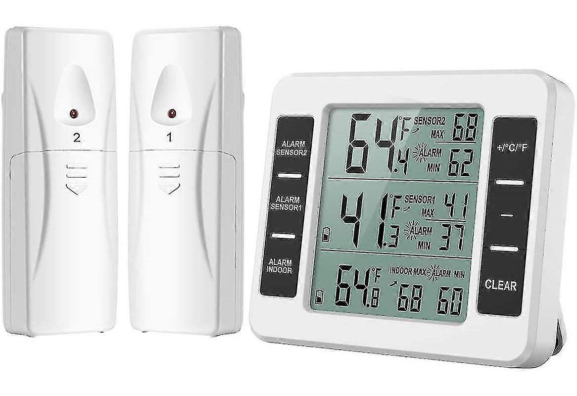 Refrigerator Thermometer, Wireless Digital Freezer Thermometer