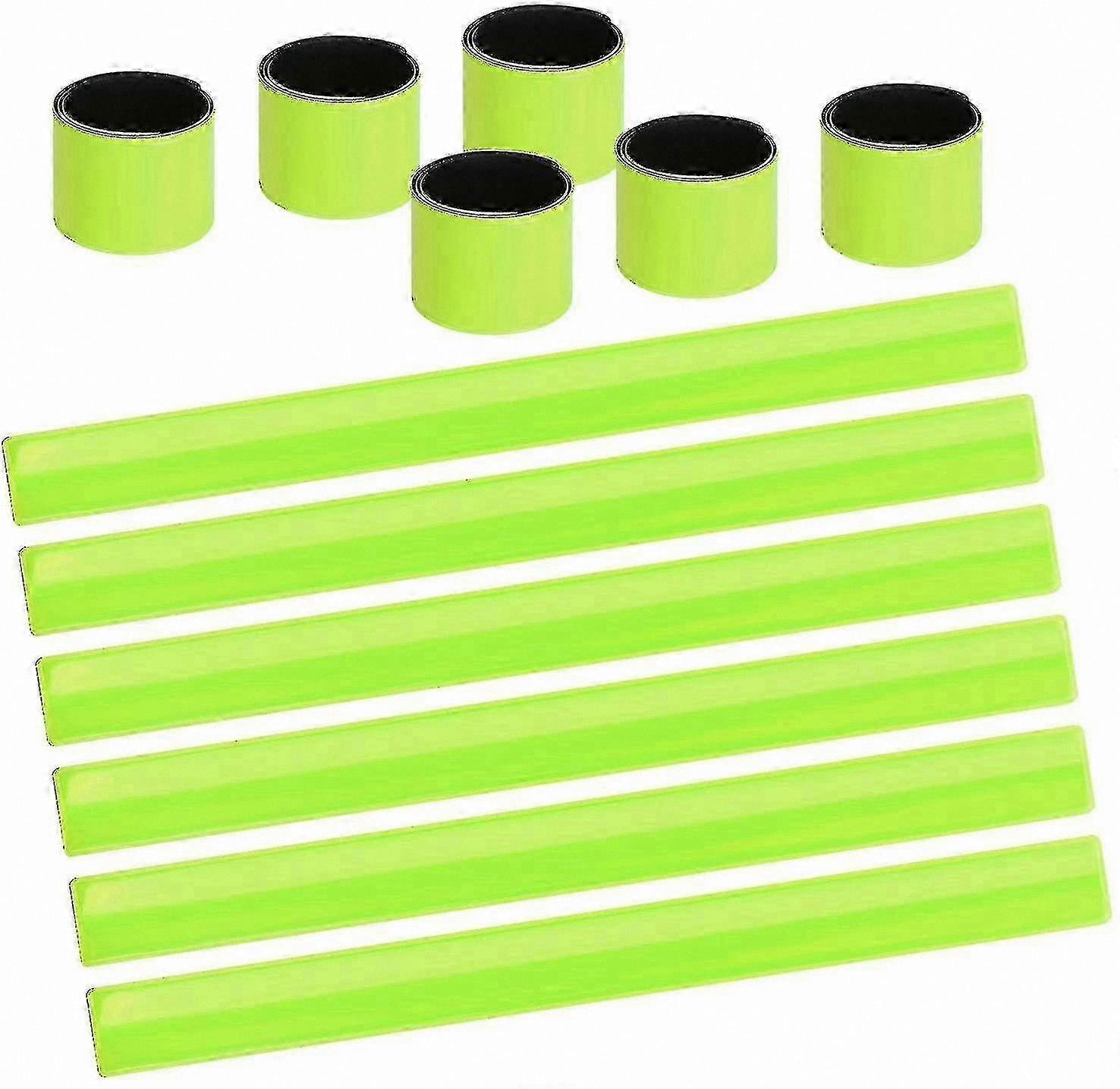 Reflective Snap Bracelets, 12 Pack Clap Bands with Safety Tape