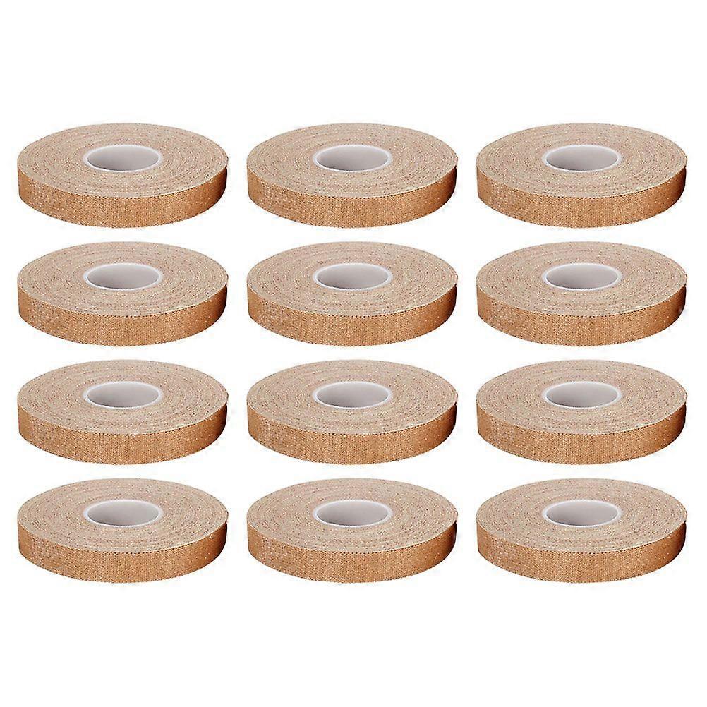 12 قطعة تنفس Guzheng الأشرطة شريط لاصق Guzheng و Pipa Finger Tapes (بني فاتح)