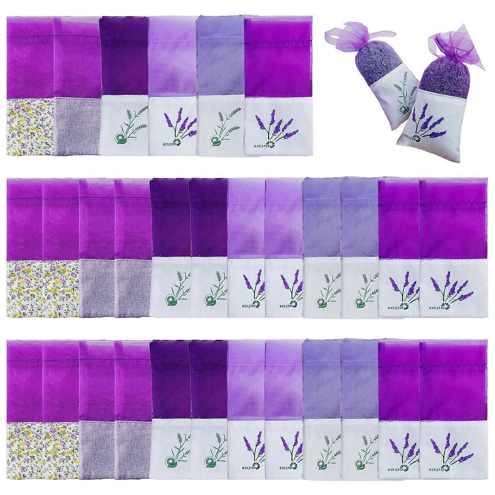 Handmade Cotton Yarn Fragrances Pouches Set of 30 Refillable and Reusable Empty Scented Bags For Potpourri Craft Project Multicolor