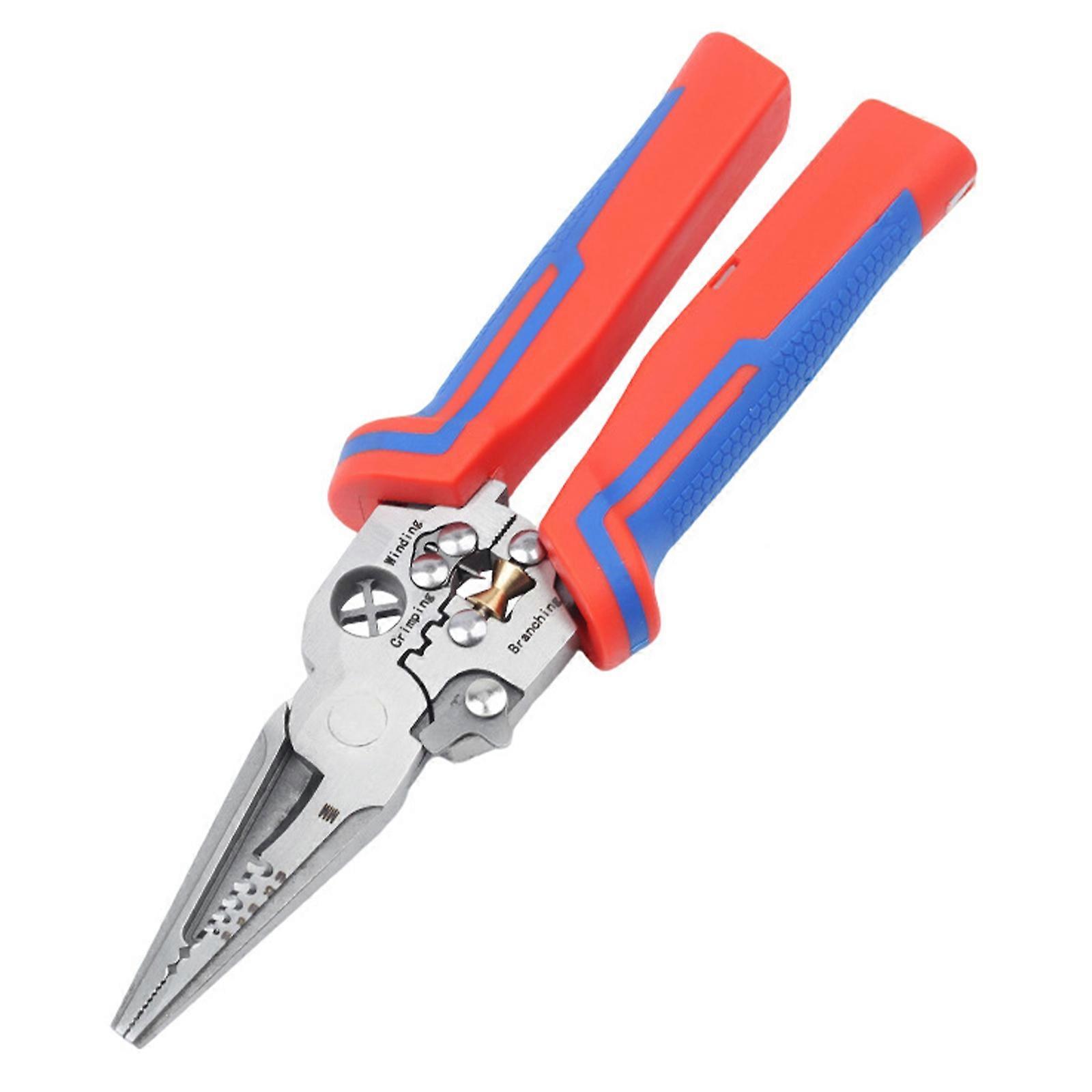 Professional Metal Cable Stripper Pliers For Electrical Work Precise Wire Stripping Rotating Pulley Design Construction Multicolor