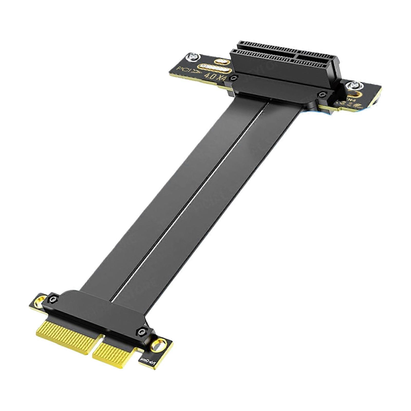 PCIe4.0 4X Extension Cable with Full Metal Shield for Stable 64GB/s Bandwidth and Optimized Thermals Management Multicolor