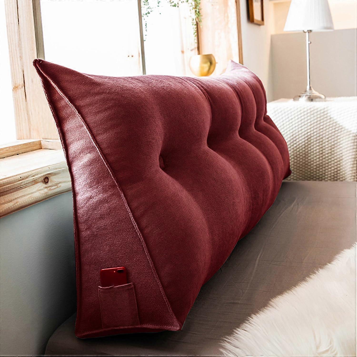 Triangular Wedge Pillow for Bed with Lumbar Support Backrest for Reading, Relaxing and Sleeping 28'x20'x8'