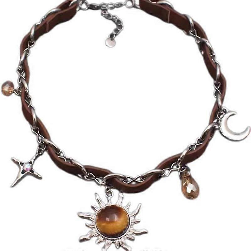 1 Piece Sunflower Necklace, Maillard Style Accessory For Women