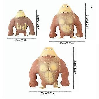 Gorillas Elastico Spugnoso Scimmia Gorilla Giocattolo Antistress Bambola Sfiato Nuovo Marrone 1512 YC