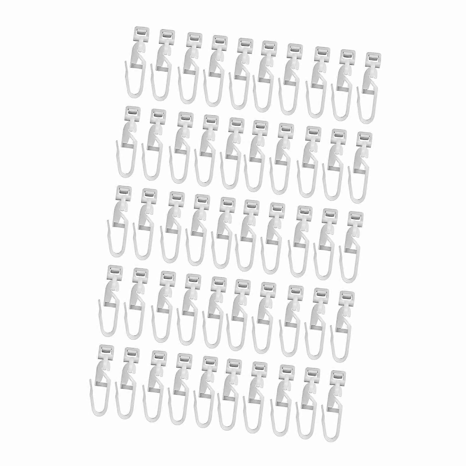 50pcs Curtain Gliders Hooks Providing Reliabled Support And Easy Maintenances For Residential And Commercial Setting Multicolor