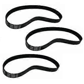 3pcs 3m-390-12 Drive Belt Durable Thickened Rubber Drive Belt Accessories Compatible Electric Bike E-bike Scooter Motorcycle