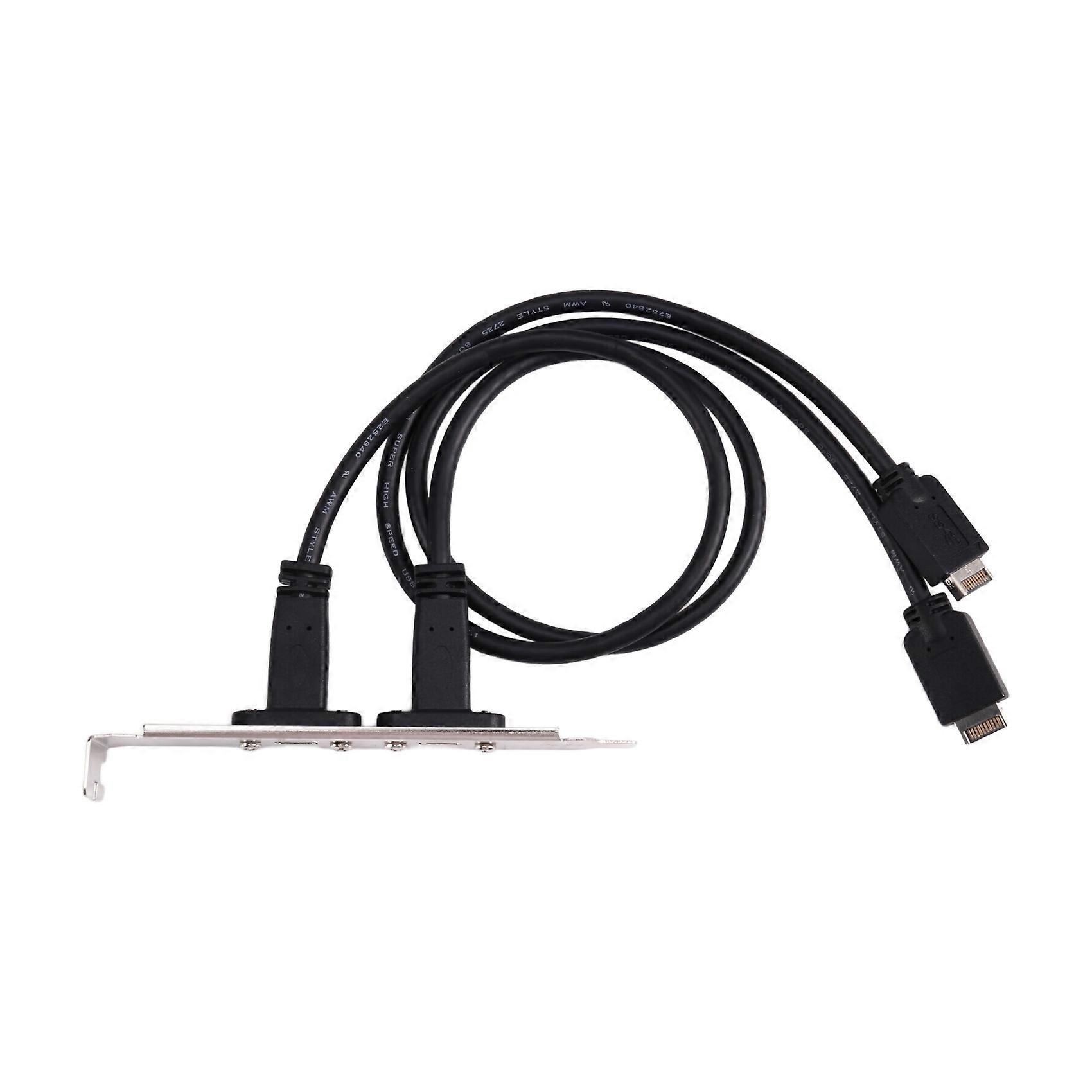 50cm USB 3.2 Front Panel Header Type-E to USB-C Type C Female Connector Extension Wire Cable TYPE-E Baffle Cable