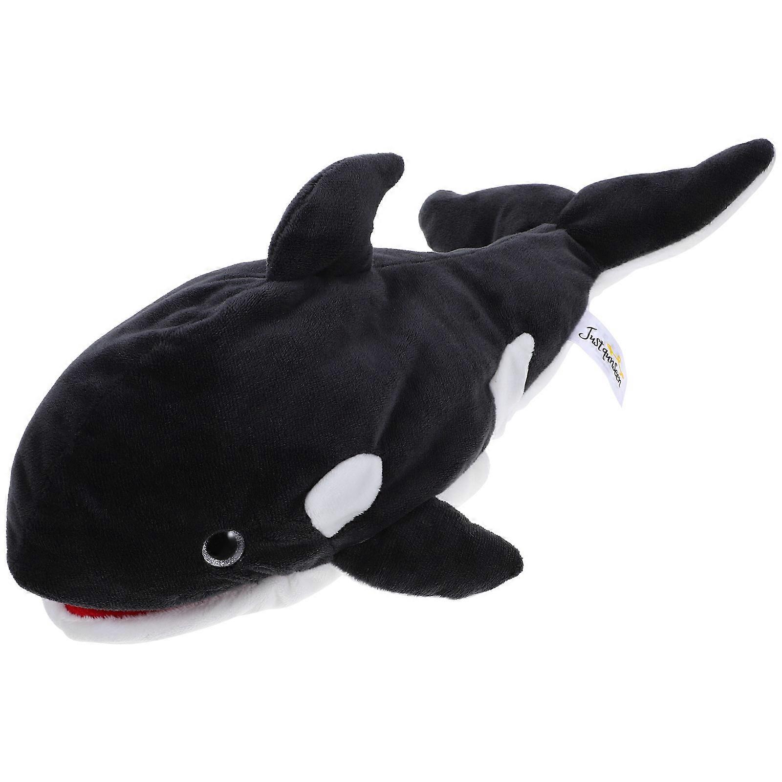 Plush Whale Hand Puppet Stuffed Ocean Animal Interactive Cartoon Whale Puppet
