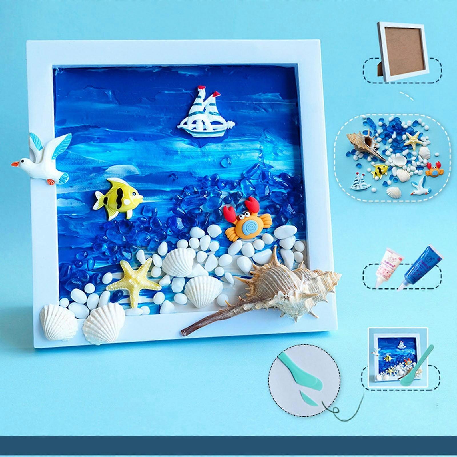 DIY Handmade Material Toy Texture Picture Frame Painting 3D Three Group To Build Creative Gifts for Children