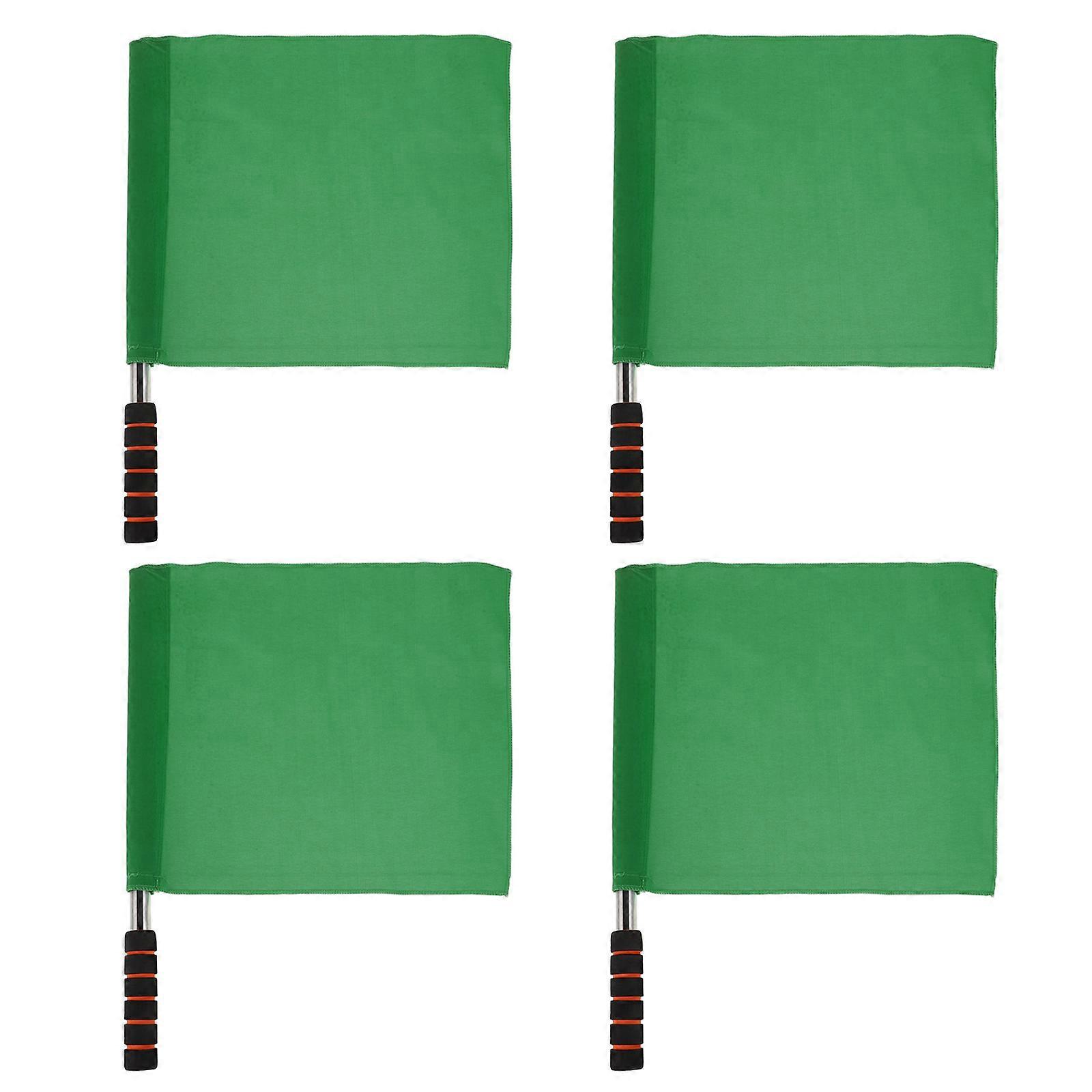 Outdoor Use Stainless Steel Pole Flags For Referee 4Pcs Handheld Flags