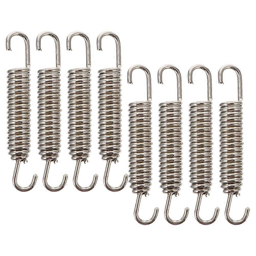 Motorcycle Spring Hook for 8Pcs Silver Stainless Steel