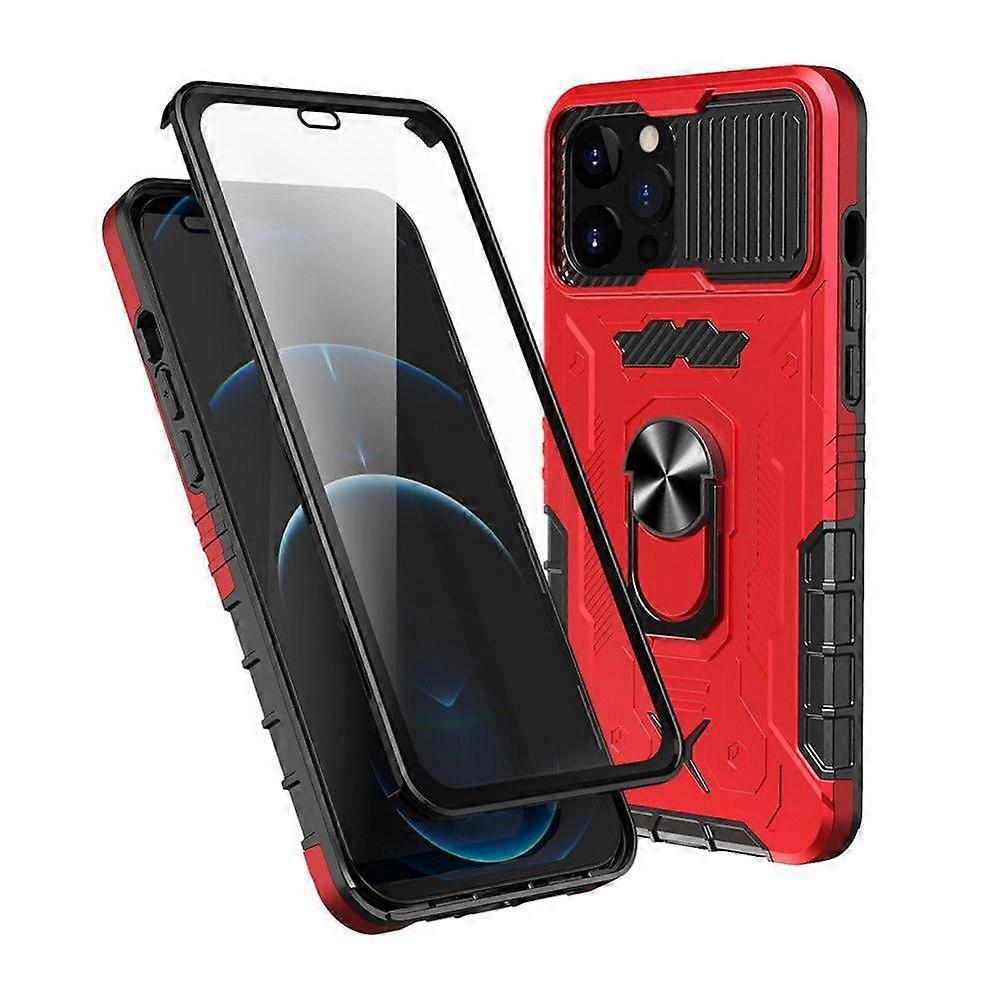 Shock-proof TPU Case for compatible with iPhone 13/13 Pro Max, Full Cover with Tempered Glass Screen Protector for compatible with iPhone 13 Series
