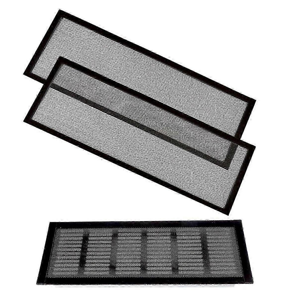 2-Pack 4x10 Black Floor Register Trap/Vent Mesh-Air Vent Screen Cover