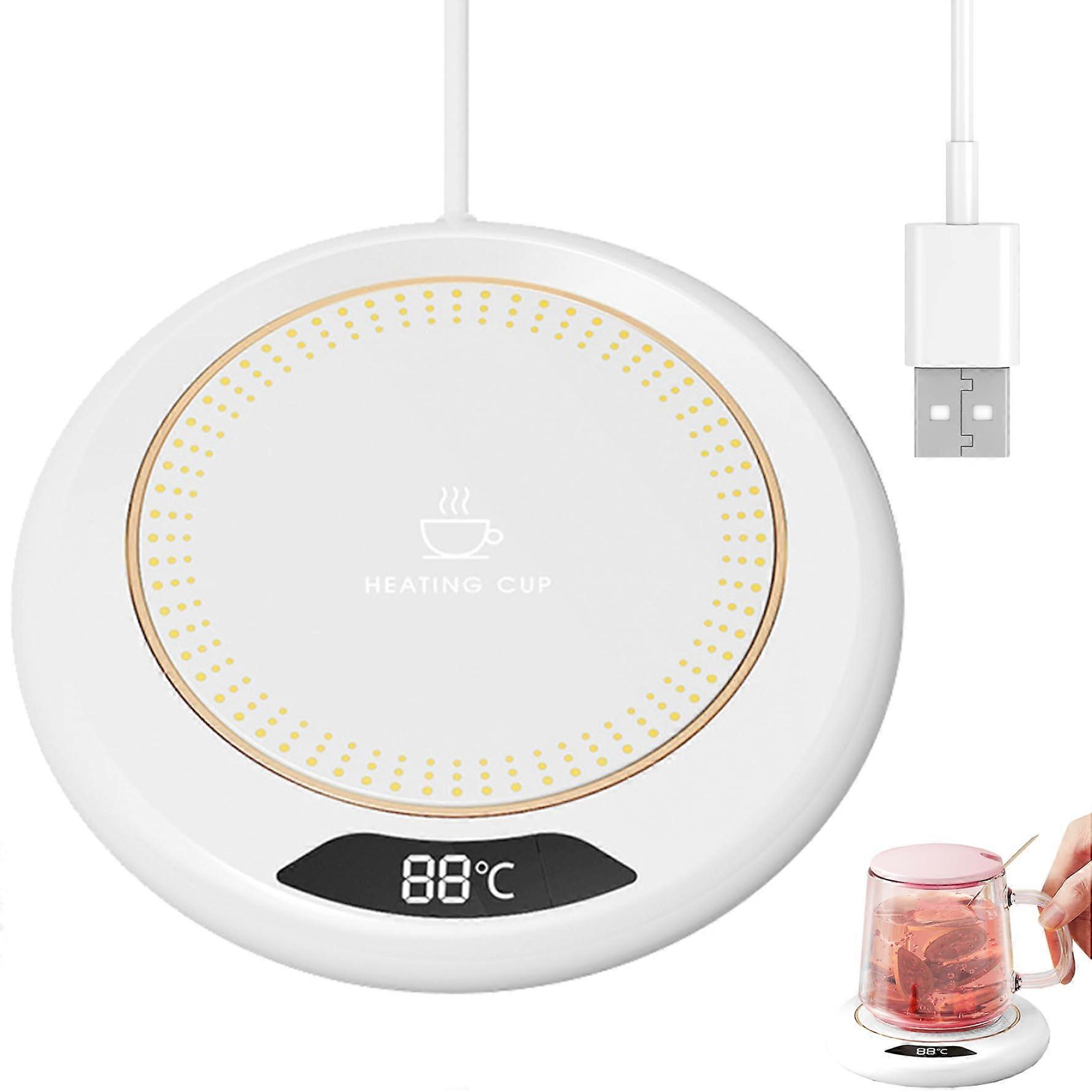 USB Powered Coffee Mug Warmer with Auto Shut Off and Adjustable Temperature for Tea Milk Water
