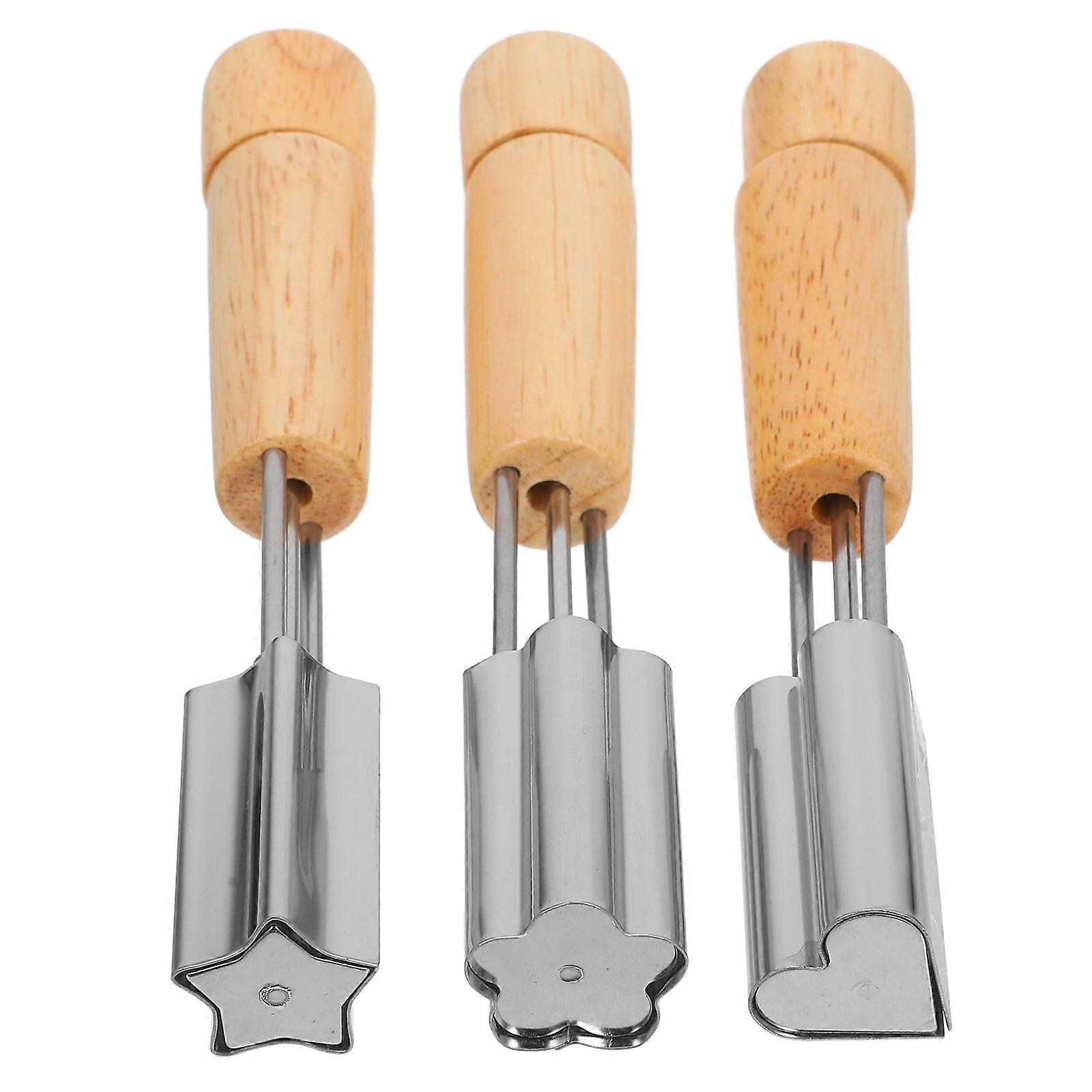 Cupcake Hole Cutter Tool For Baking Multi Color Heart Shape Stainless Steel 3Pcs