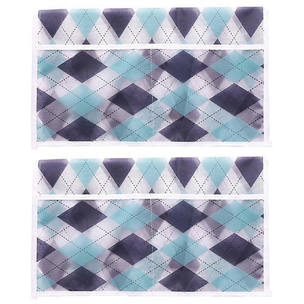 2pcs Microwave Oven Dust Cover Microwave Protector Towel Cloth Random Pattern