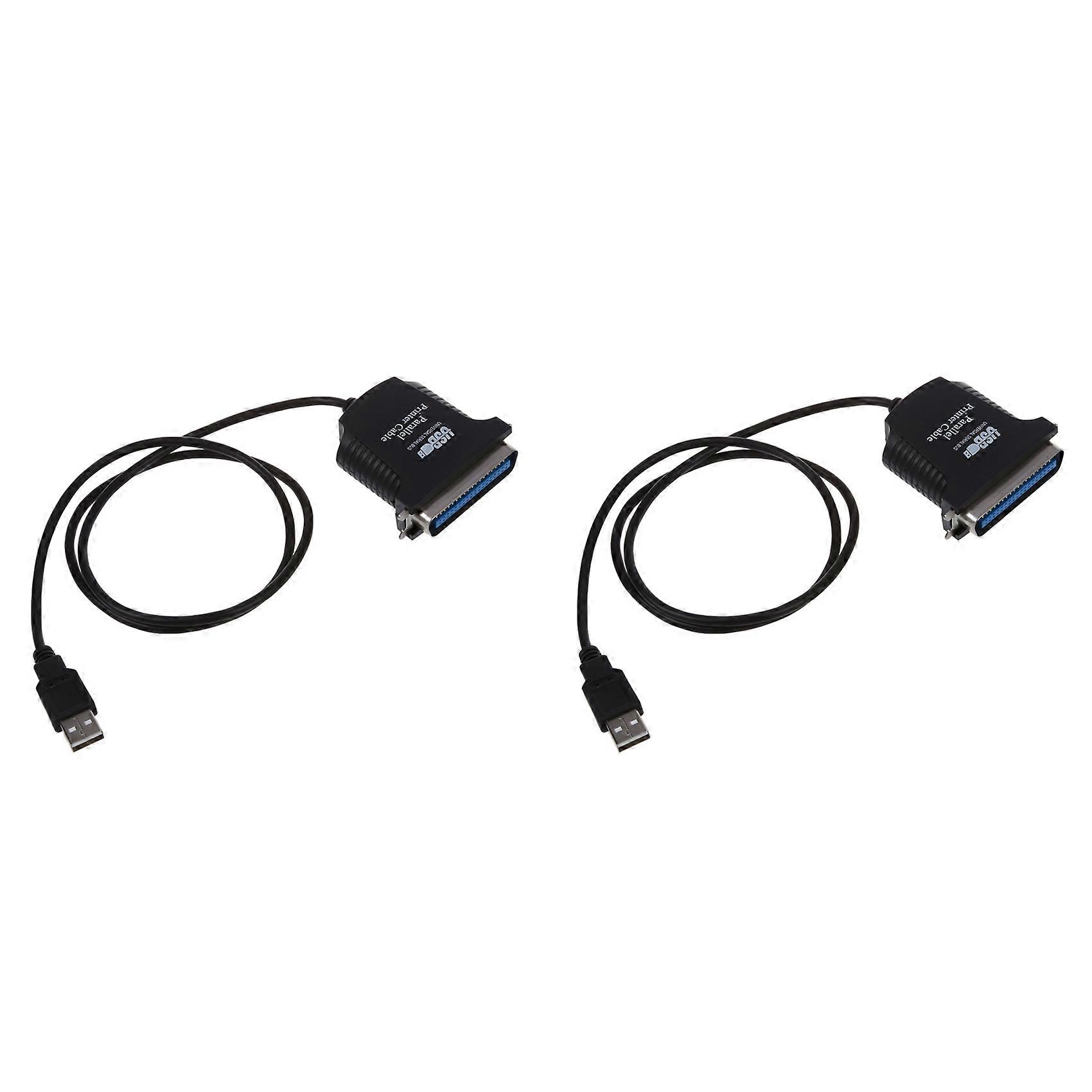 2X USB to Parallel 36 Pin Centronics Printer Adapter Cable