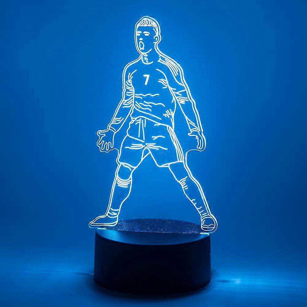 3D LED Soccer Lamp Brazil Theme with Touch Control, 7 Color Modes, USB and Battery Power