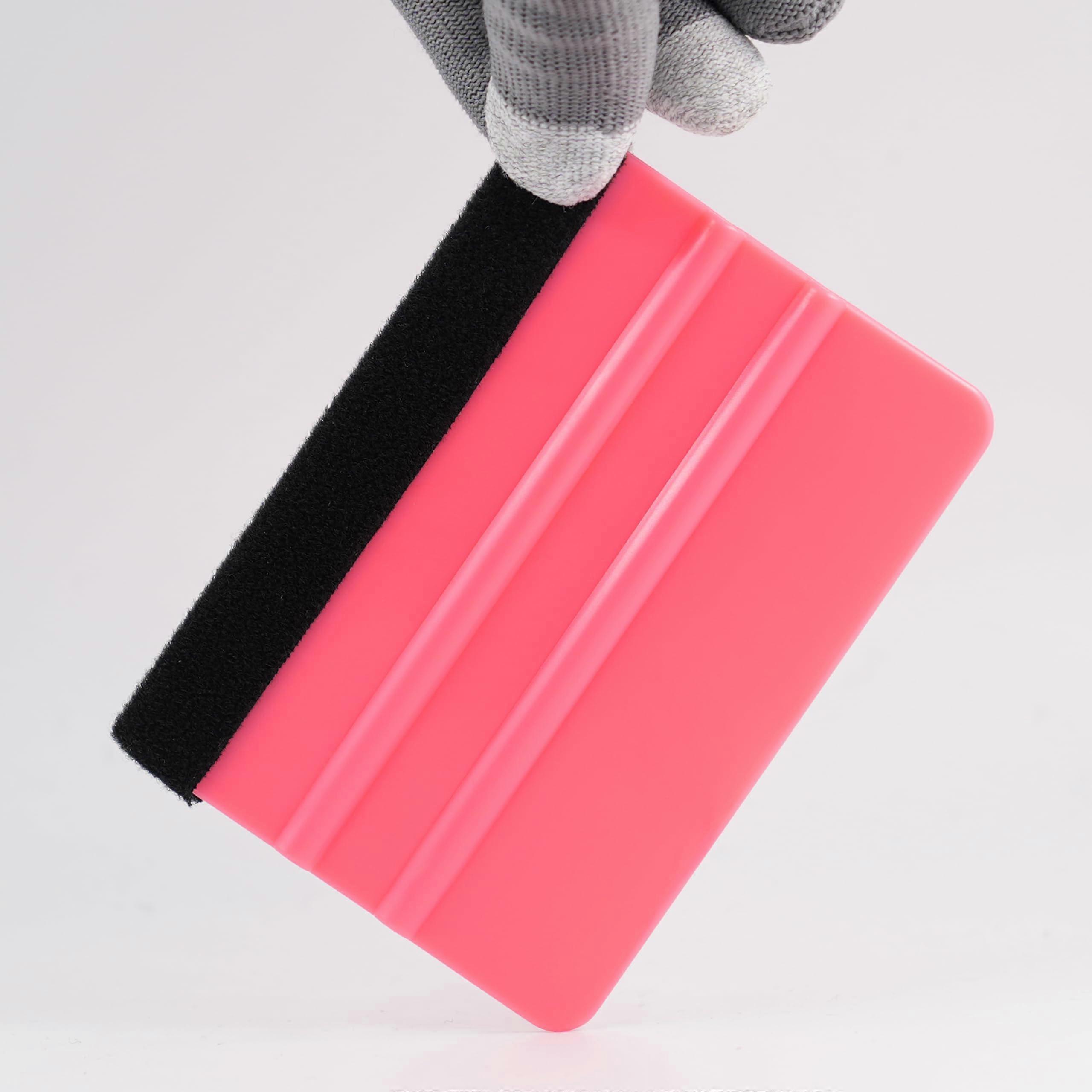 2Pack Vinyl Wrap and Window Tint Felt Edge Squeegee Tool with Replacement Pads for Bubble Finish