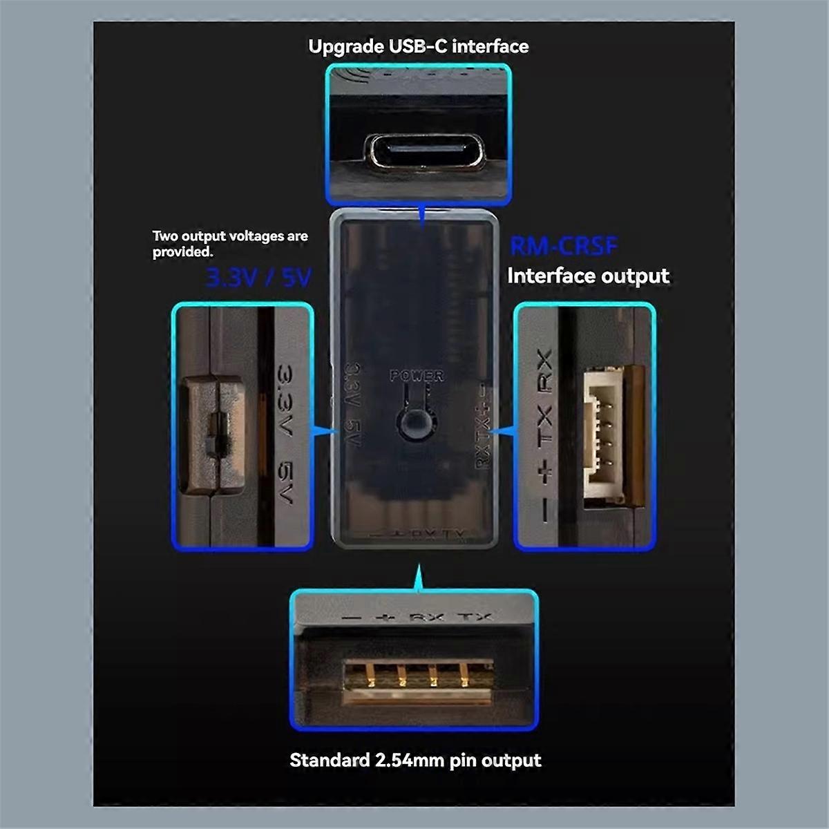 ExpressLRS Receiver Flasher V2 Firmware Flashing Dongle for RP1