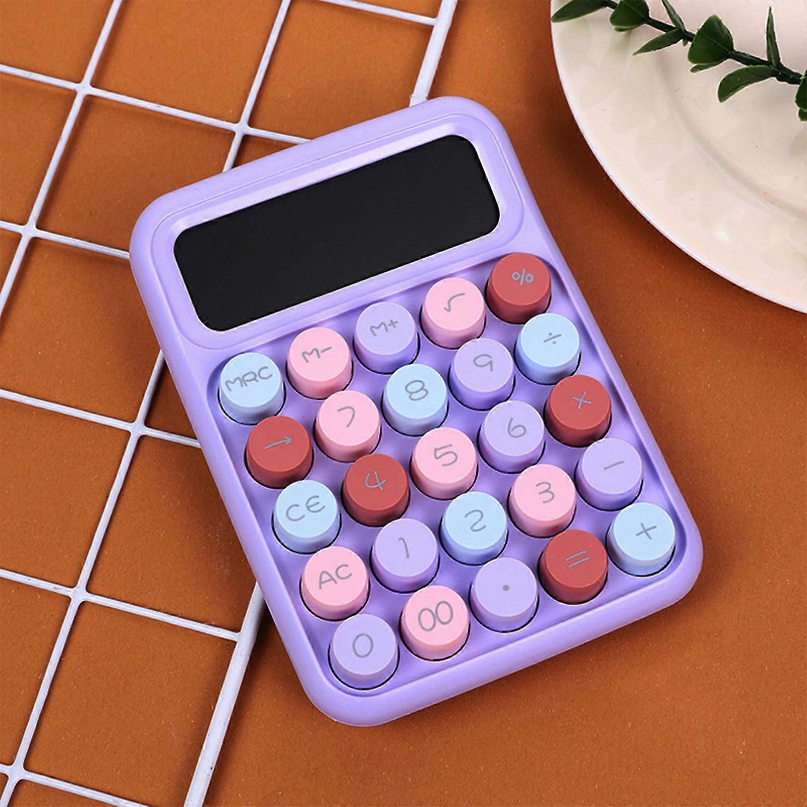 Djunllk Calculator - 12 Digit LCD Dopamine Color Mini Scientific Calculator, Standard Function for Office Home School