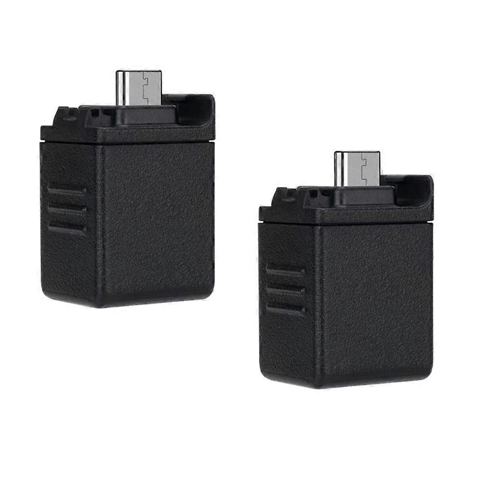 2Pcs 3.5mm Audio Adapter with Type-C Charging Port for DJI OSMO Action 4/5 Pro Supports External Microphone Input