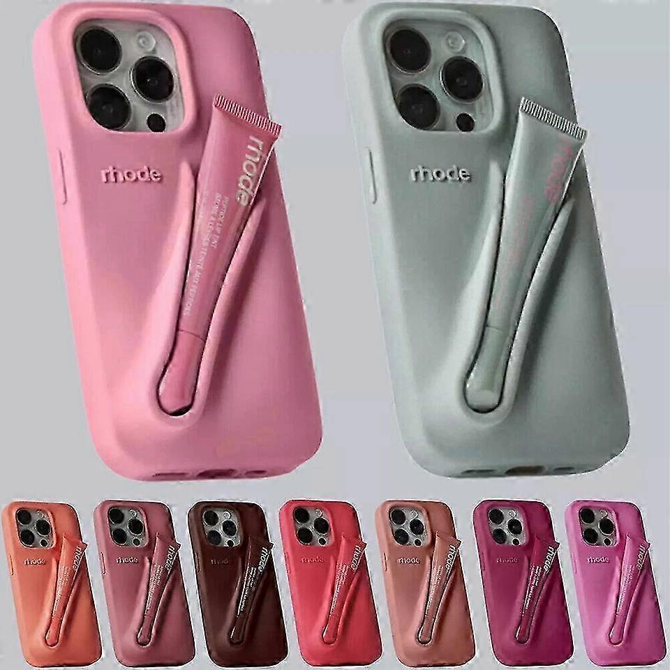 Rhode Lip Gloss Raspberry iPhone 16, 15, 14, 13, 12 & 11 Pro Max Phone Case E