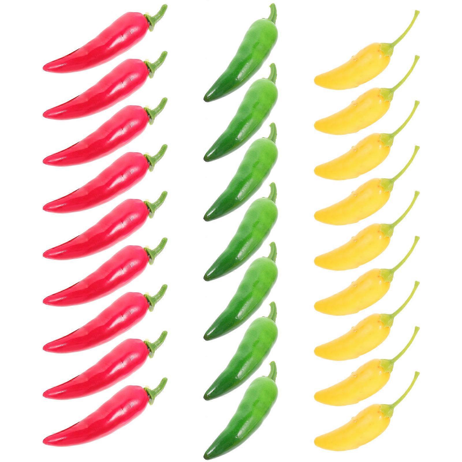 Simulation Peppers Artificial Hot Peppers for Decor 240Pcs Set