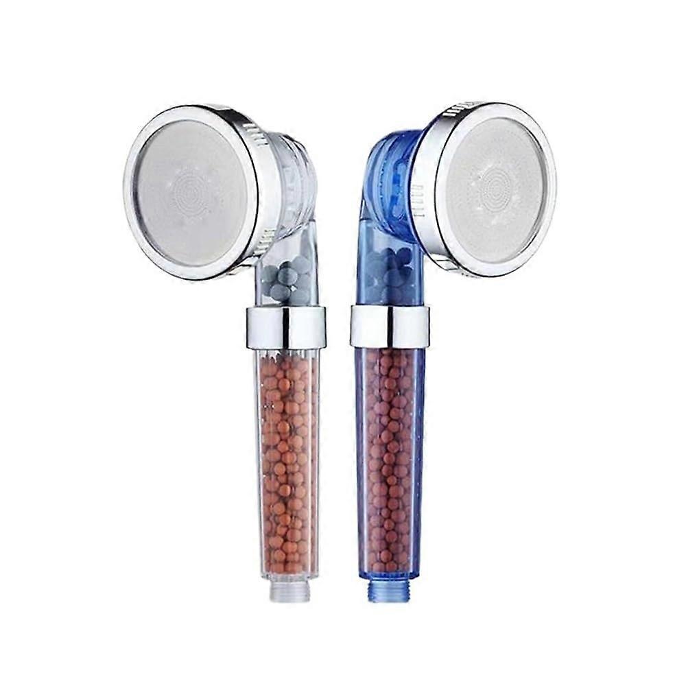 Pressure Water Saving Shower Head with Filter for Bathroom Strong Flow Small Blue