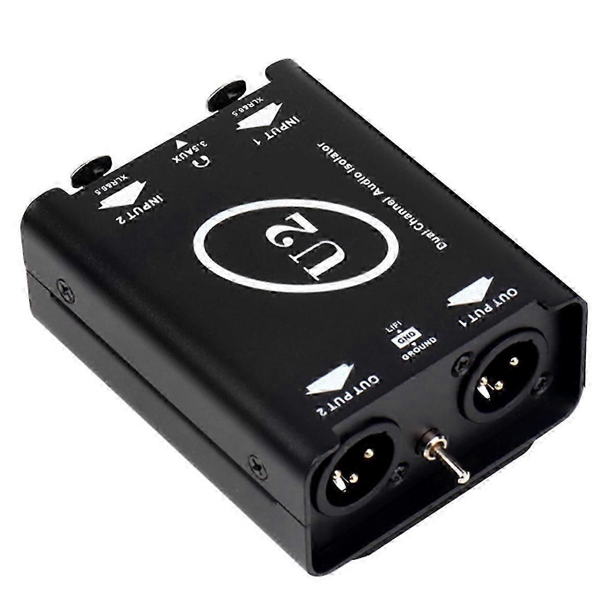 U2 Audio Isolator 3.5 to XLR Dual Channel Current Sound Isolator