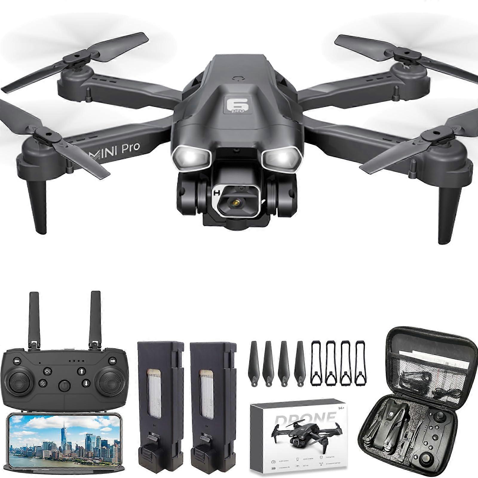 1080P HD Camera Drone for Adults and Kids, Foldable FPV Quadcopter with Altitude Hold and 3D Flip, Dual Battery