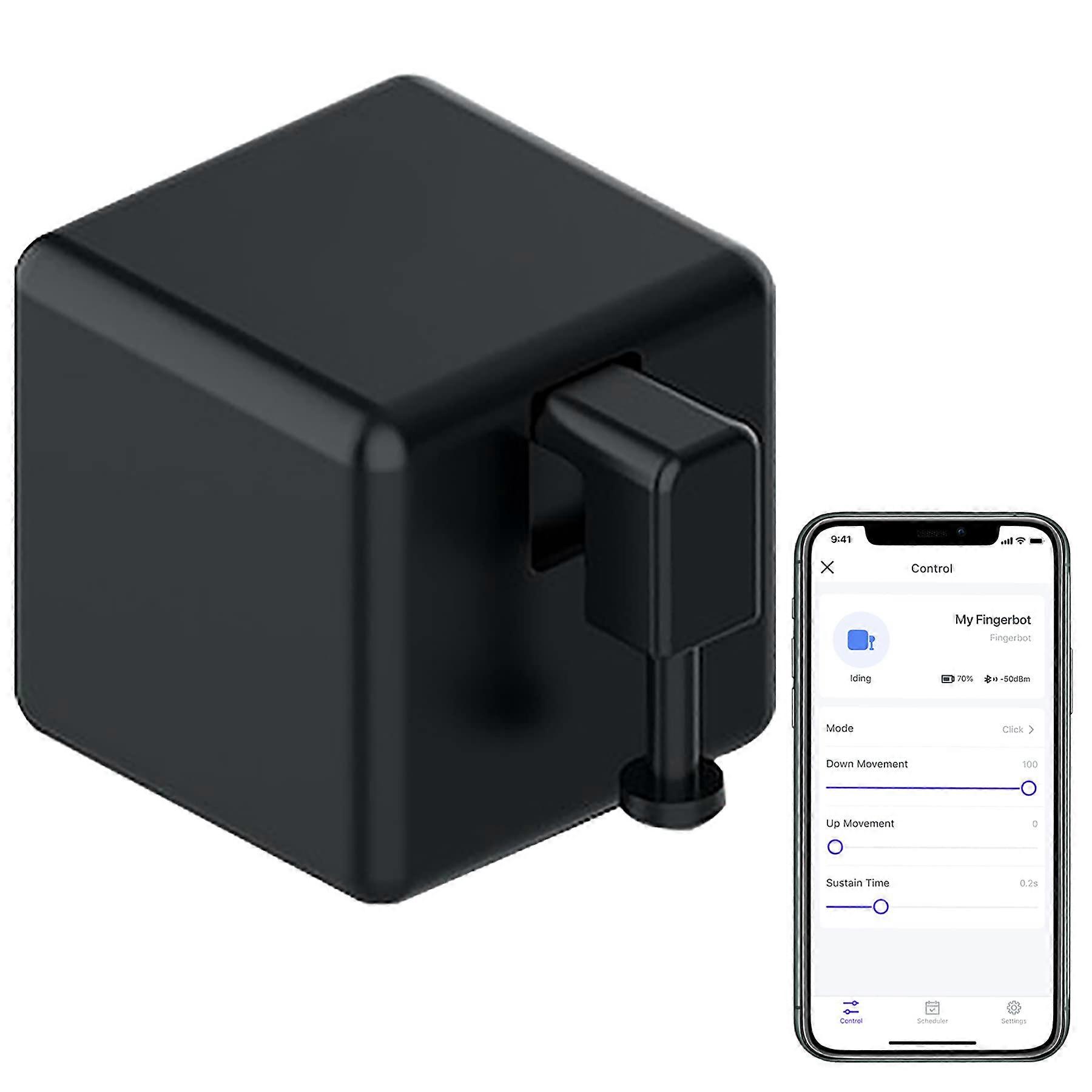 Smart Switch Bot Bluetooth Button Pusher, Tuya App and Alexa Google Home Compatible, Black