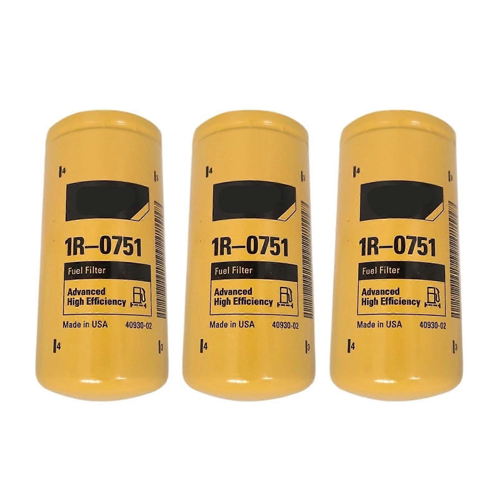 1R0751 Fuel Filter 3 Pack for Diesel Engine – Reliable Contamination Control, Replacement for Caterpillar