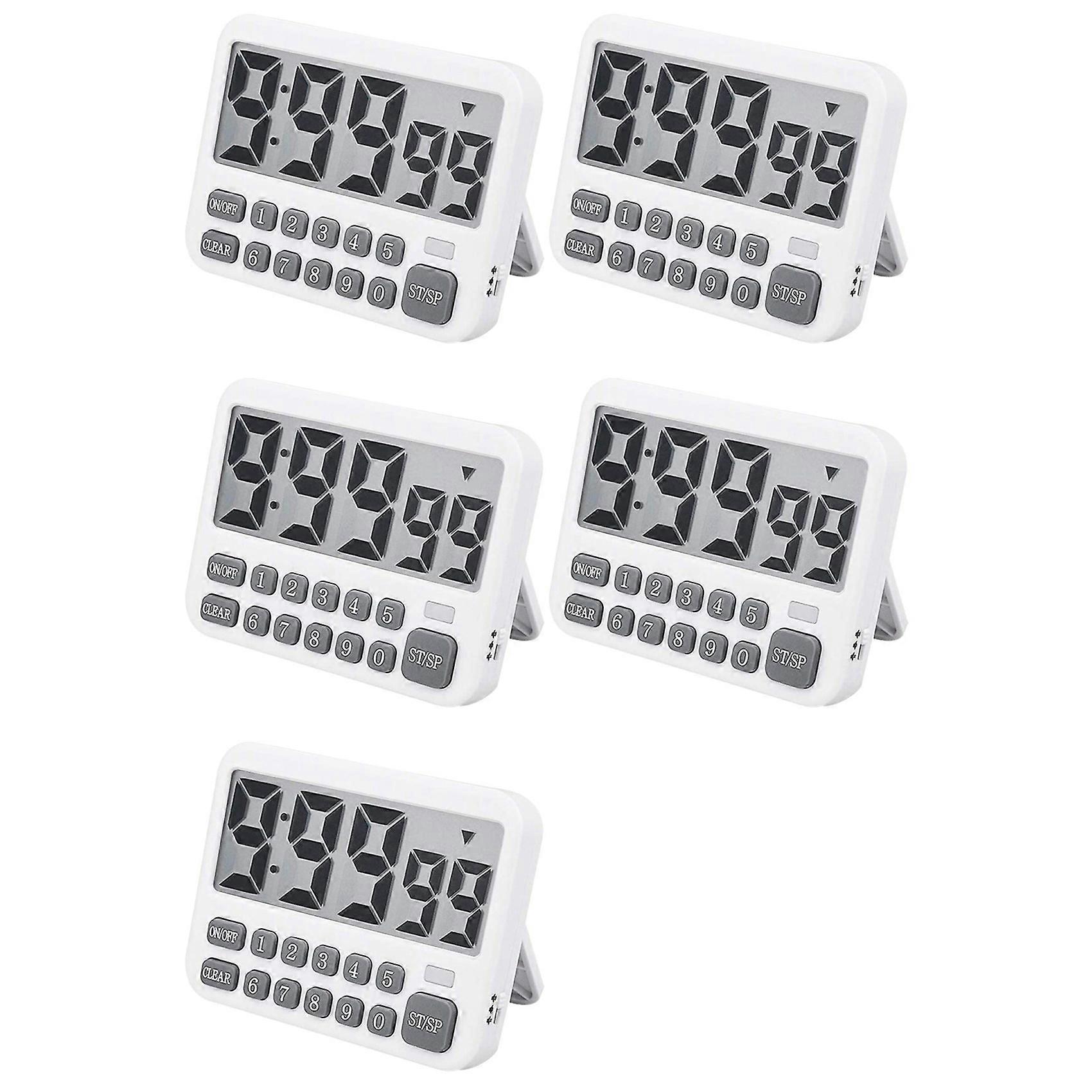 5X Digital Kitchen Timer, Large Display Cooking Timer Cycle Count Up/Down Timer with Digits Directly Input, Loud Alarm