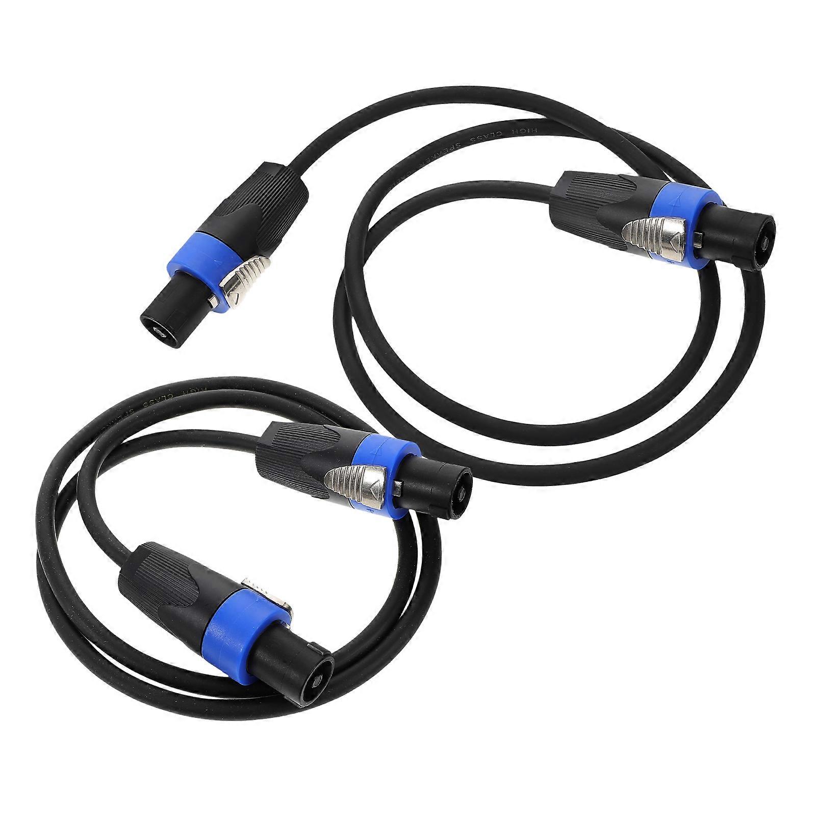 Noise Reduction Speaker Cables Pure Copper Wire Terminal Connectors 4Pcs